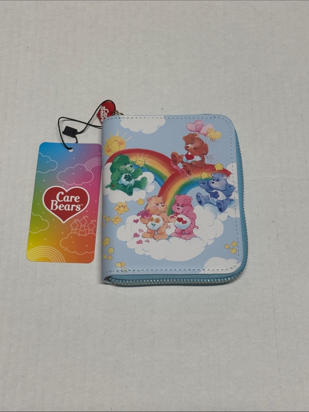 Care Bears Rainbow Cloud Zip Wallet NWT